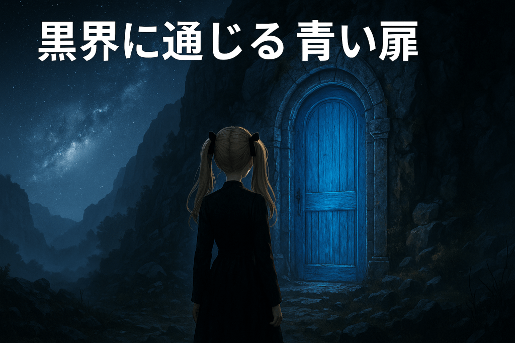 山中の青い扉――異界を開く境界線