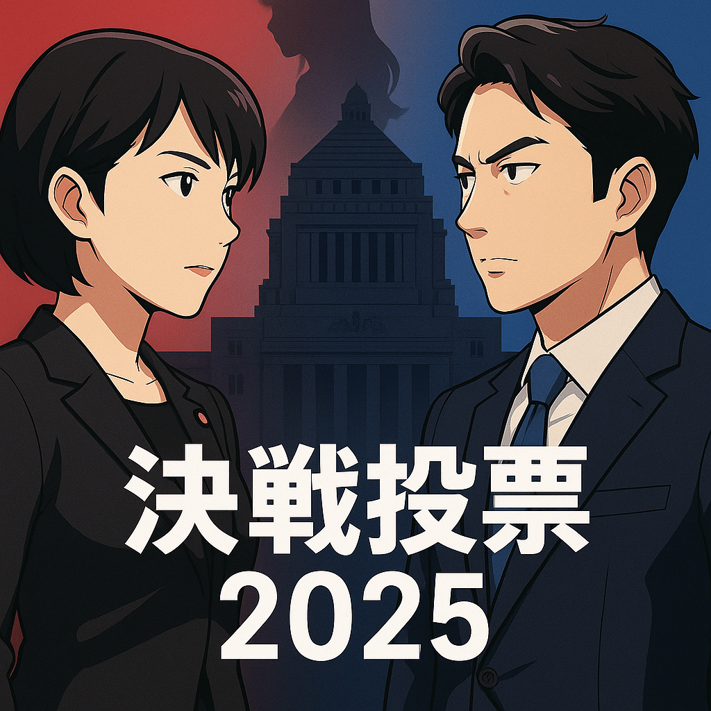 自民党総裁選2025 ─ 高市早苗 vs&nbsp;小泉進次郎、決戦投票の行方