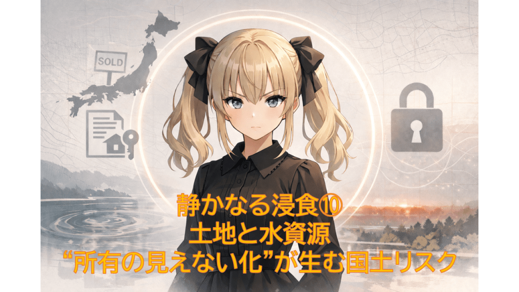 静かなる浸食⑩:土地と水資源——“所有の見えない化”が生む国土リスク