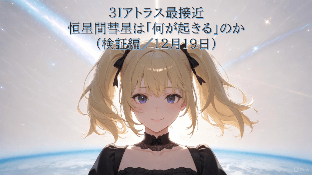 3Iアトラス最接近――恒星間彗星は「何が起きる」のか（検証編／12月19日）