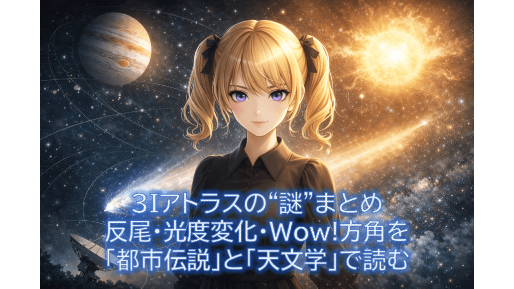 3Iアトラスの“謎”まとめ——反尾・光度変化・Wow!方角を「都市伝説」と「天文学」で読む
