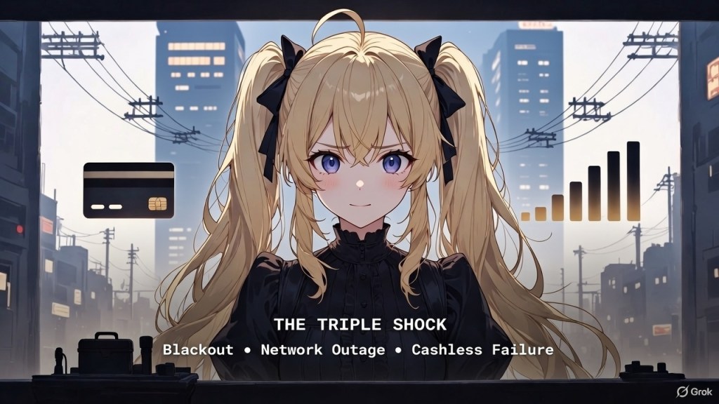 THE TRIPLE SHOCK: Blackout • Network Outage • Cashless&nbsp;Failure