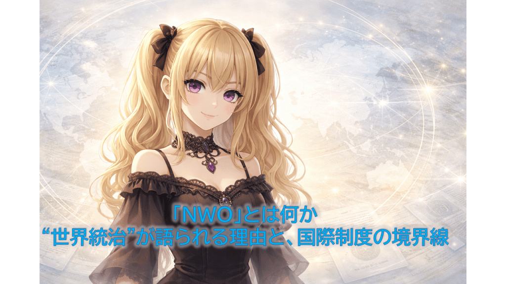 「NWO」とは何か――“世界統治”が語られる理由と、国際制度の境界線
