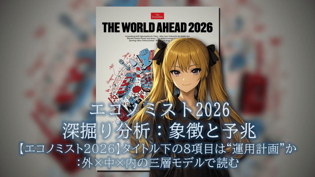 【エコノミスト2026】タイトル下の8項目は“運用計画”か：外×中×内の三層モデルで読む