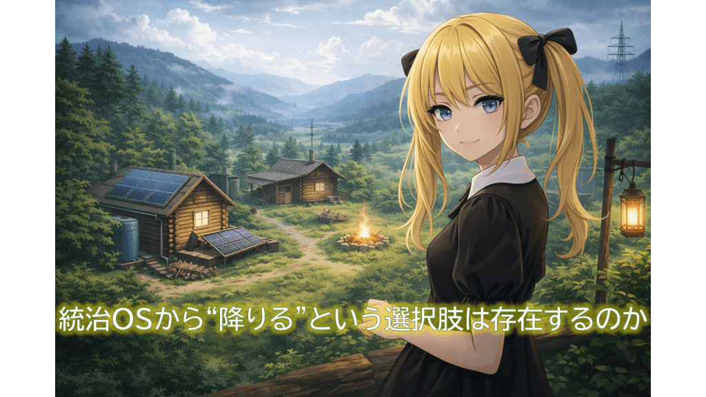 統治OSから“降りる”という選択肢は存在するのか—— 都市伝説で語られる“オフグリッド”という思想