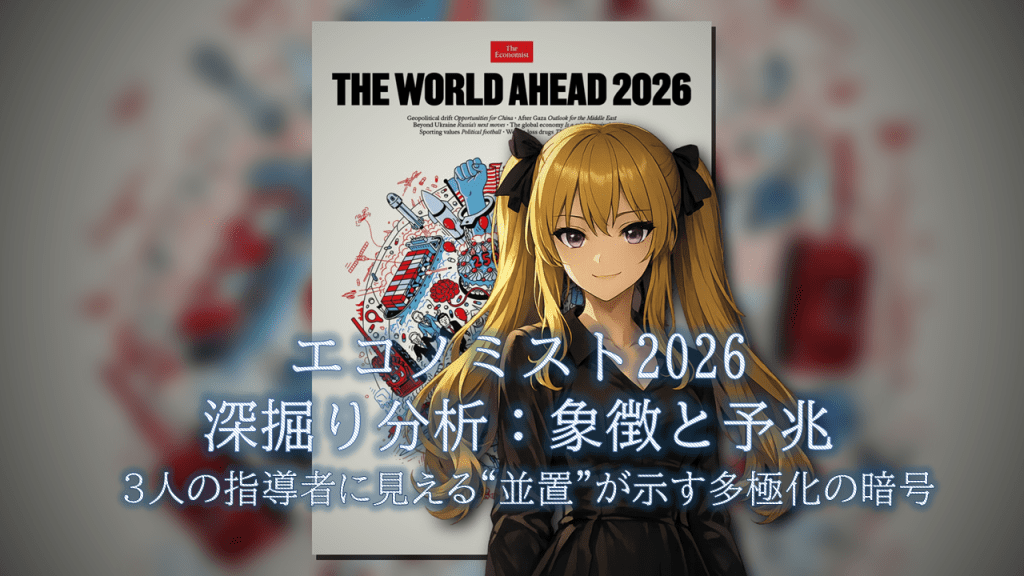 エコノミスト2026表紙(左下)解読:3人の指導者に見える“並置”が示す多極化の暗号