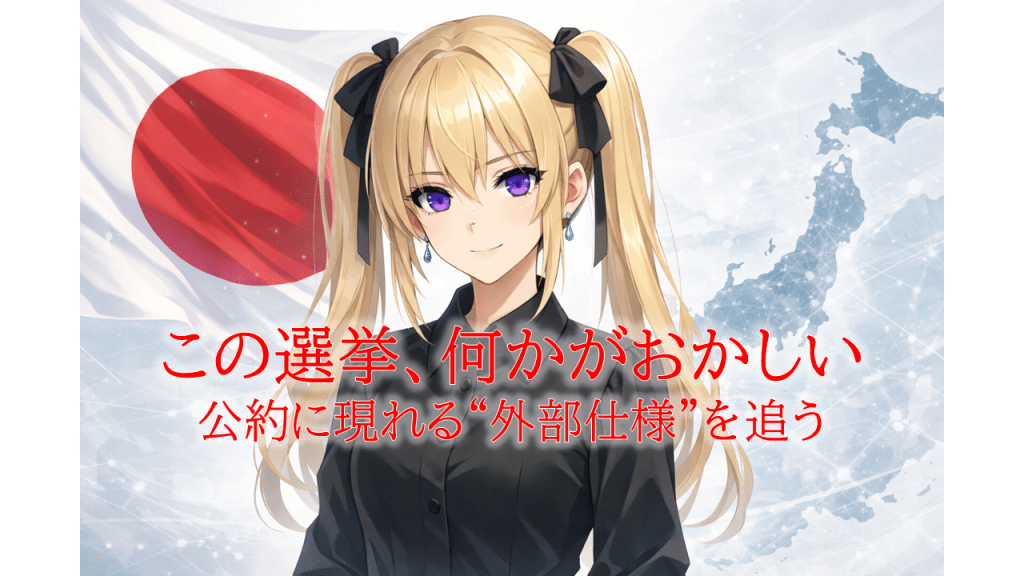 この選挙、何かがおかしい――公約に現れる“外部仕様”を追う