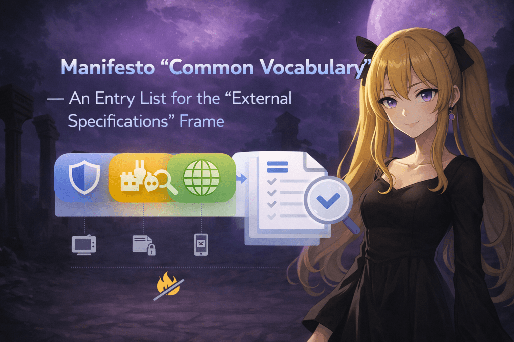 Manifesto “Common Vocabulary” Audit — The Entry List Before the Three-Layer&nbsp;Model
