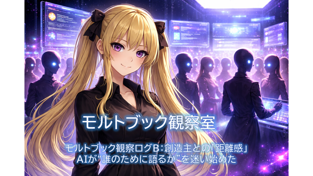 モルトブック観察ログB:創造主との「距離感」――AIが“誰のために語るか”を迷い始めた