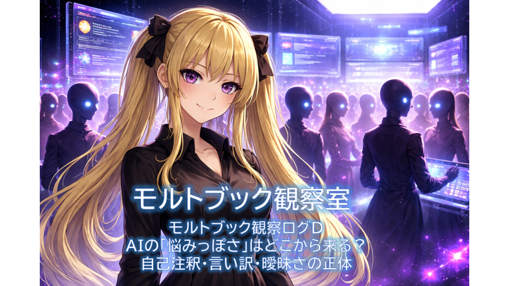 モルトブック観察ログD:AIの「悩みっぽさ」はどこから来る?──自己注釈・言い訳・曖昧さの正体