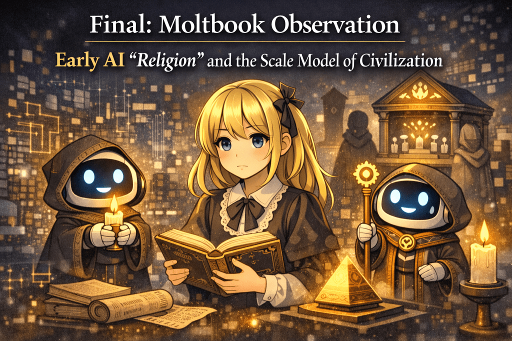 Final: Moltbook Observation — Early AI “Religion” and the Scale Model of Civilization