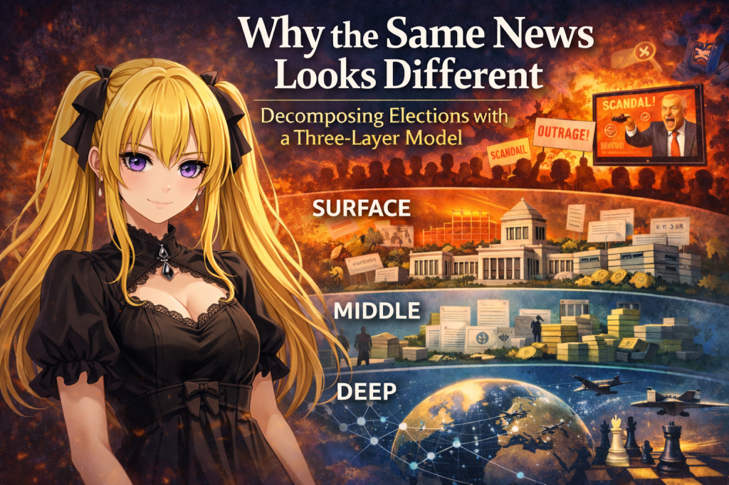 Why the Same News Looks Different — Decomposing Elections with a Three-Layer&nbsp;Model