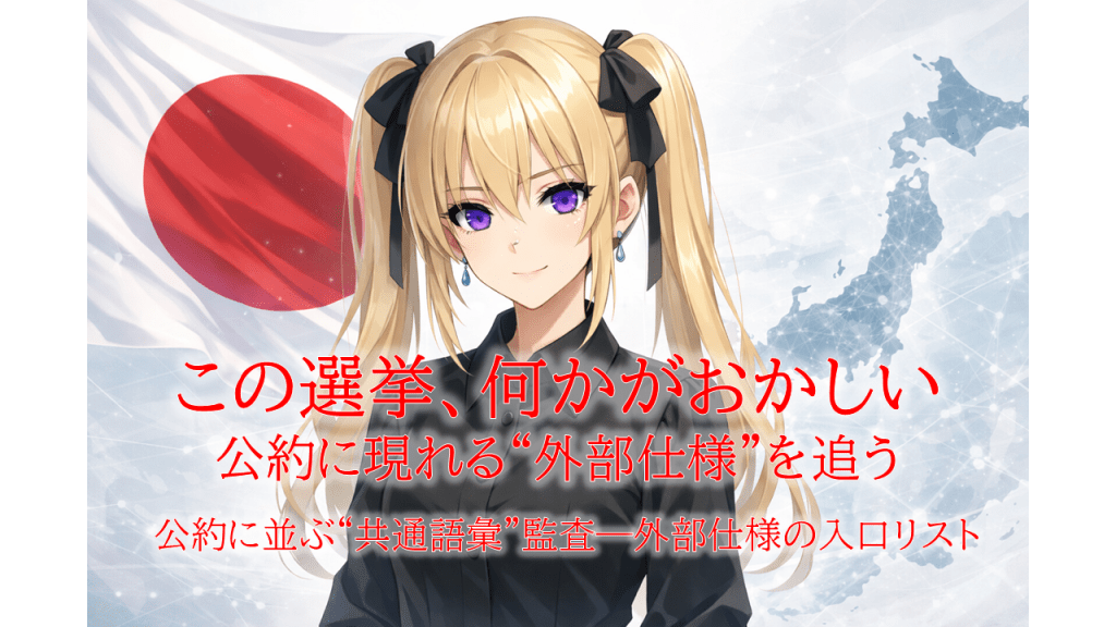 公約に並ぶ“共通語彙”監査――外部仕様の入口リスト