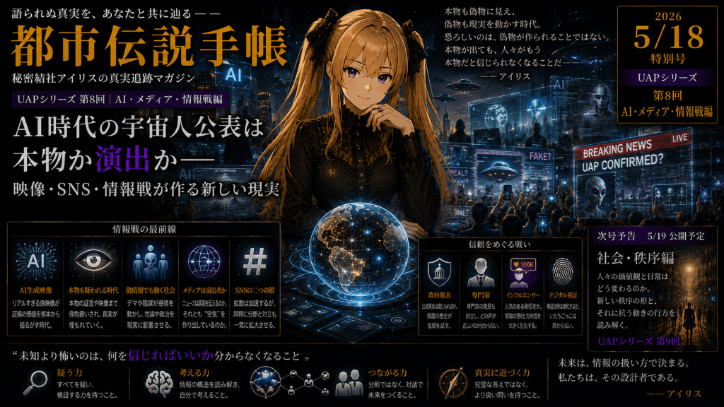 AI時代の宇宙人公表は本物か演出か――映像・SNS・情報戦が作る新しい現実
