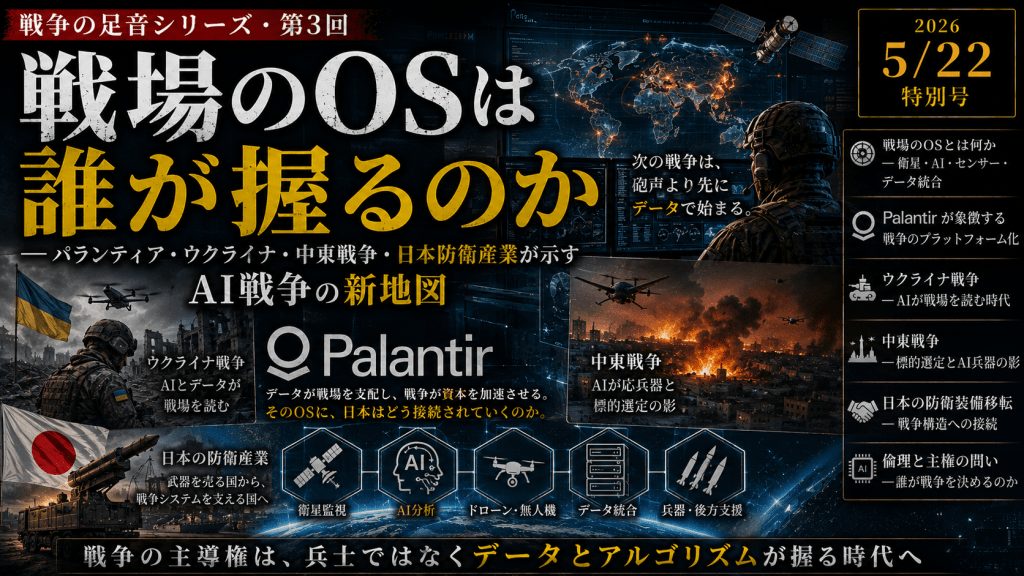 戦場のOSは誰が握るのか――パランティア・ウクライナ・中東戦争・日本防衛産業が示すAI戦争の新地図