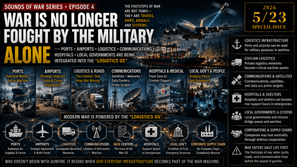 War Is No Longer Fought by the Military Alone — Ports, Airports, Logistics, Communications, Hospitals, Local Governments, and the Rise of the Logistics&nbsp;OS