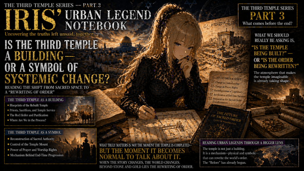 Is the Third Temple a Building, or a Symbol of Order Change? — Reading the Atmosphere That Moves Before&nbsp;Stone