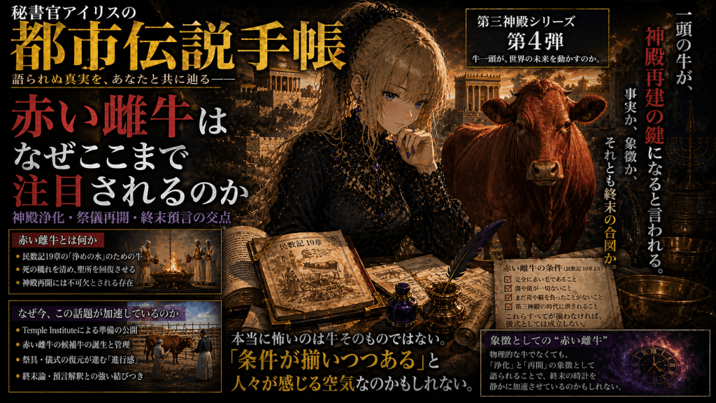 赤い雌牛はなぜここまで注目されるのか――浄め・再開・終末の“進行感”を読む