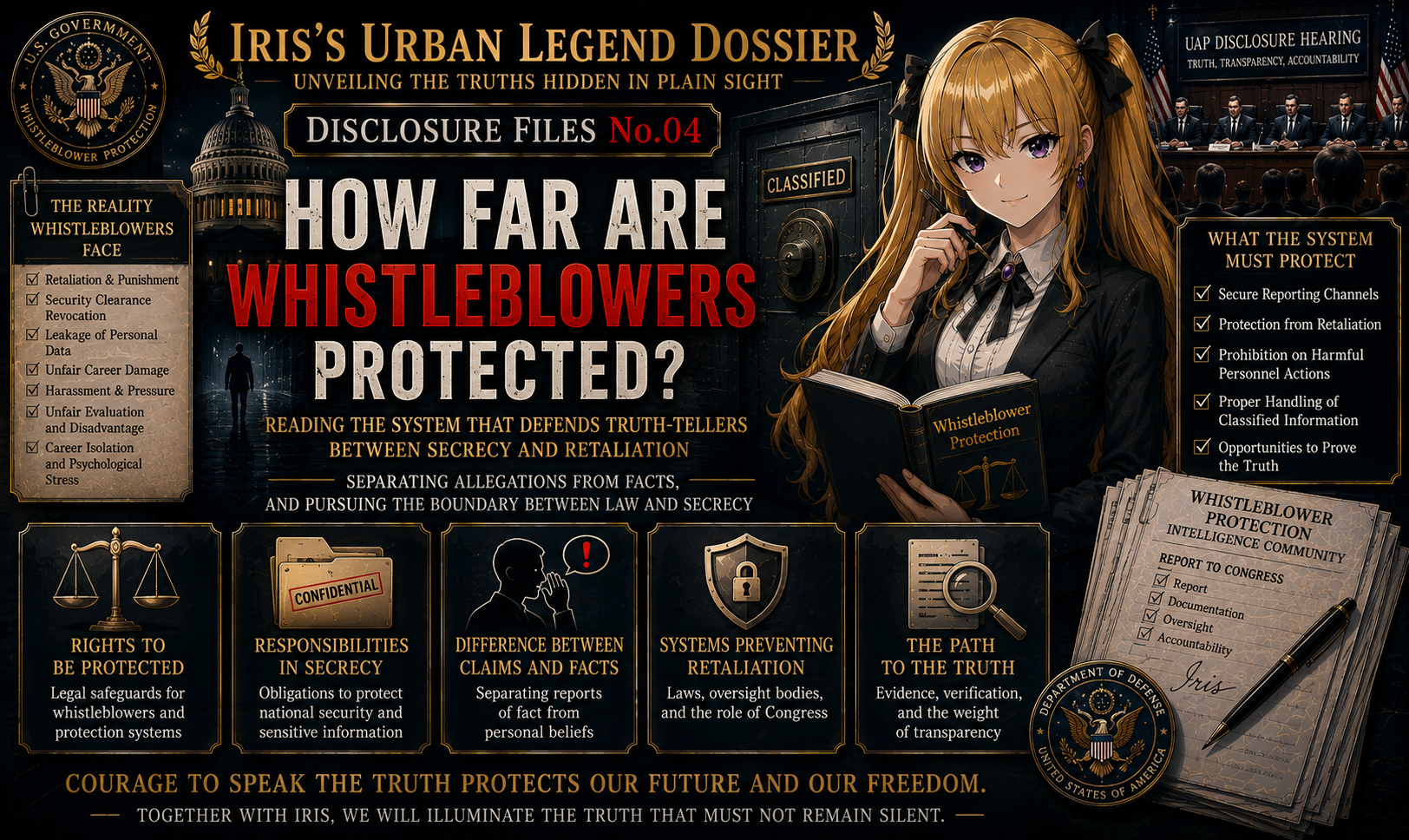 How Far Are UAP Whistleblowers Protected? — The Boundary Between Classified Secrecy, Retaliation, and Lawful Reporting to Congress