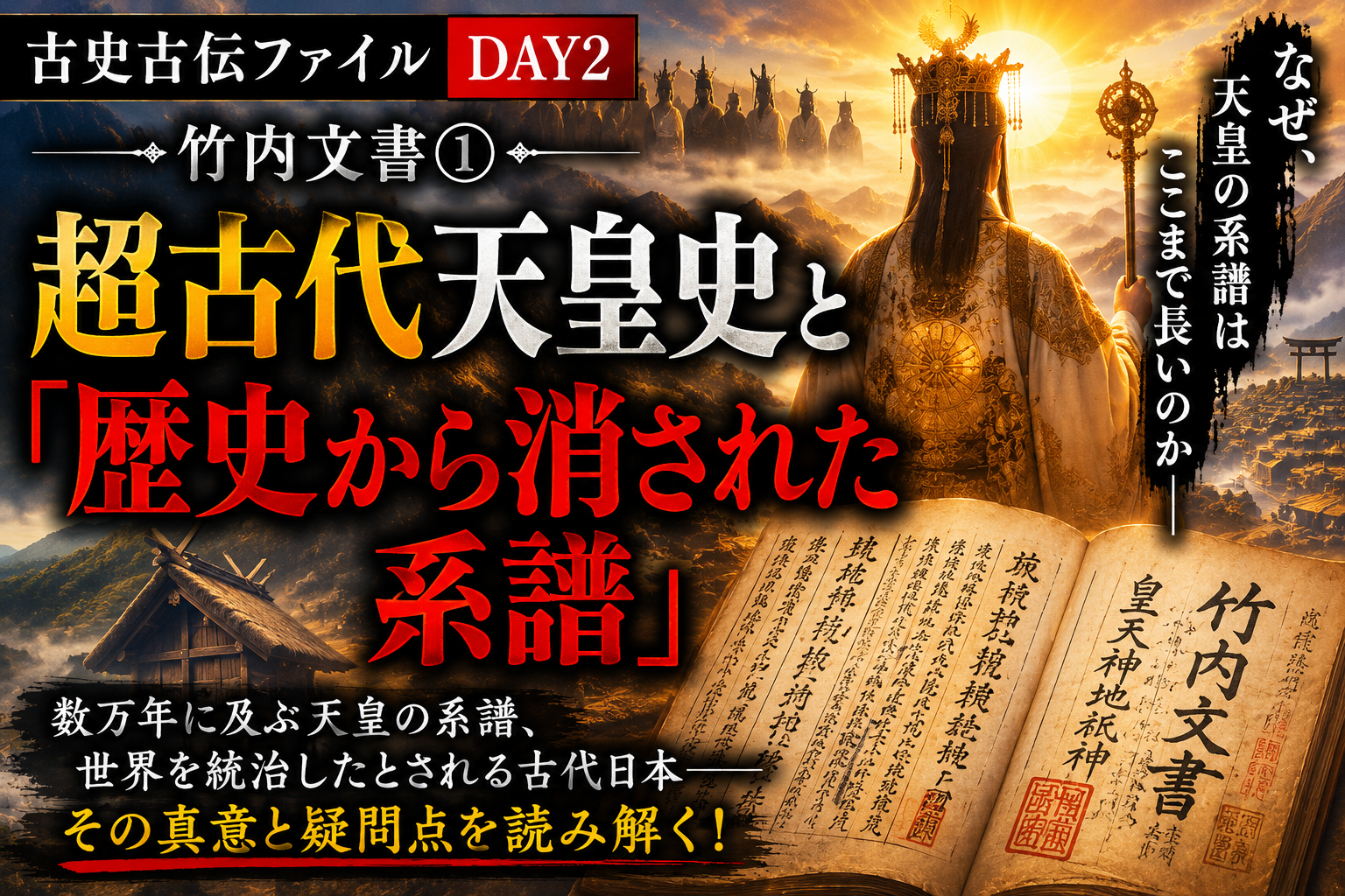 古史古伝ファイル No.02:竹内文書① 超古代天皇史と「歴史から消された系譜」