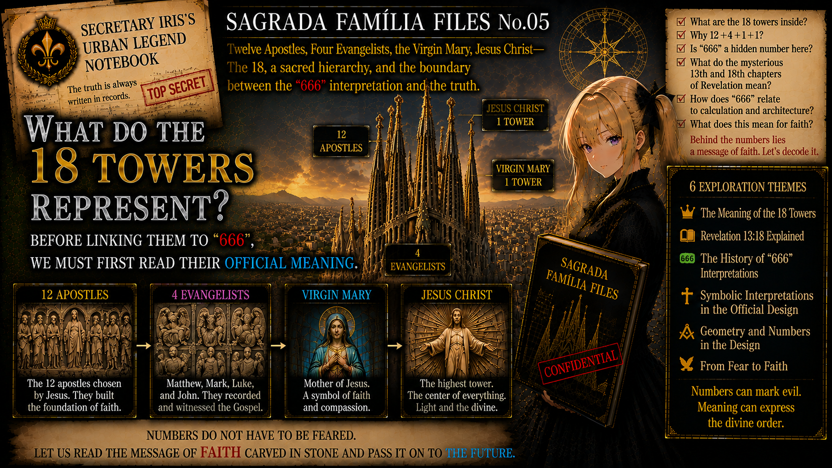 Sagrada Família Files No.05: What Do the Eighteen Towers Represent?—The Sacred Hierarchy and the Boundary of the “666” Interpretation